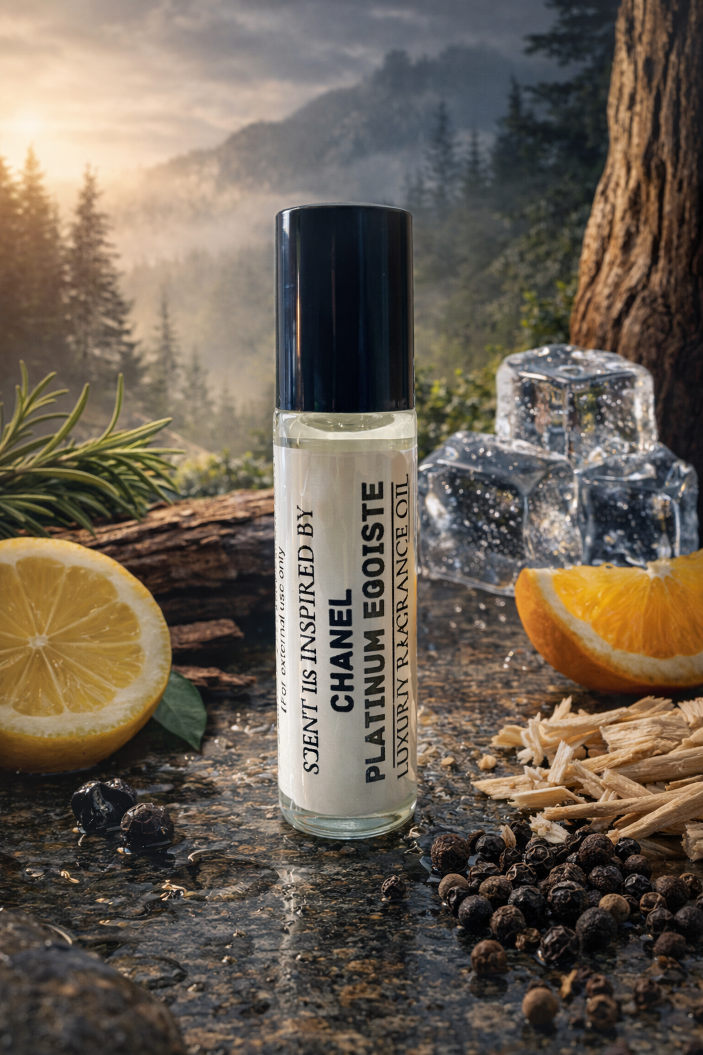 PLATINUM EGOISTE Type – Woody Floral Musky Perfume Oil For Him – 10ml Roll-On