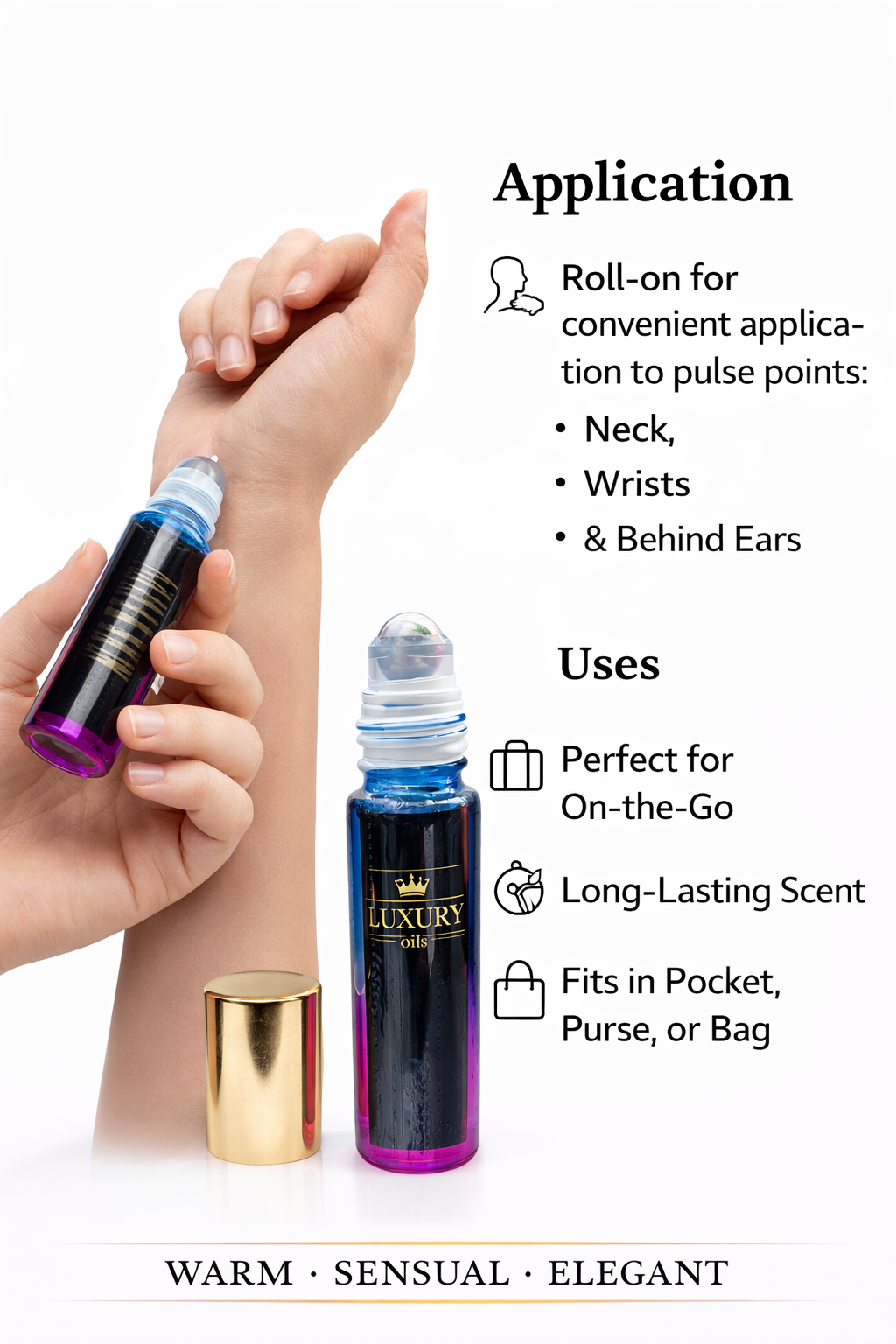 Vanilla Skin Perfume Oil 10mL Roll-On | Sweet Warm Vanilla