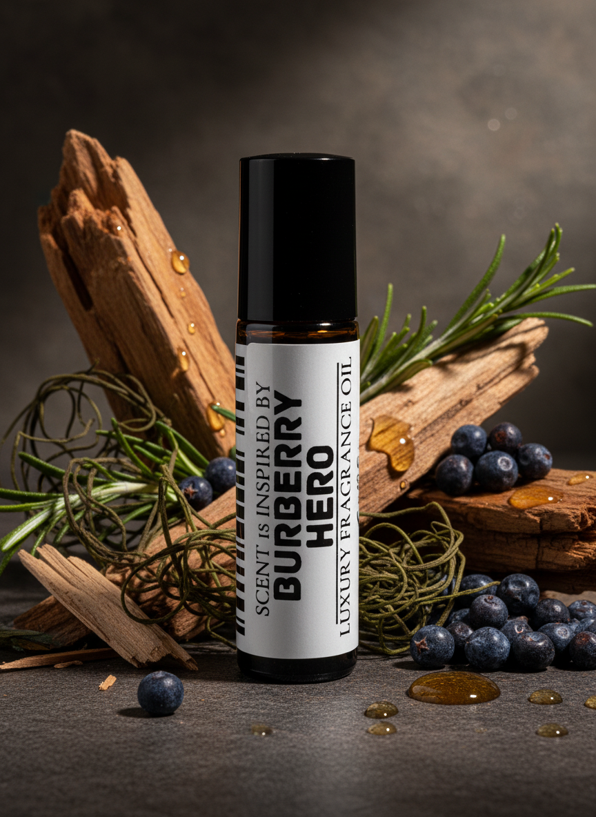 Burberry Hero Type – Luxury Perfume Oil – Woody, Modern, and Quietly Powerful