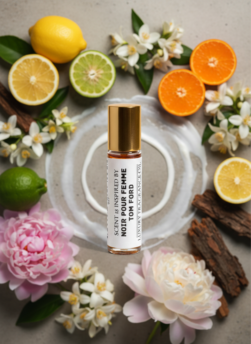 Noir Pour Femme Type – Luxury Perfume Oil – Warm, Sweet, and Seductively Elegant