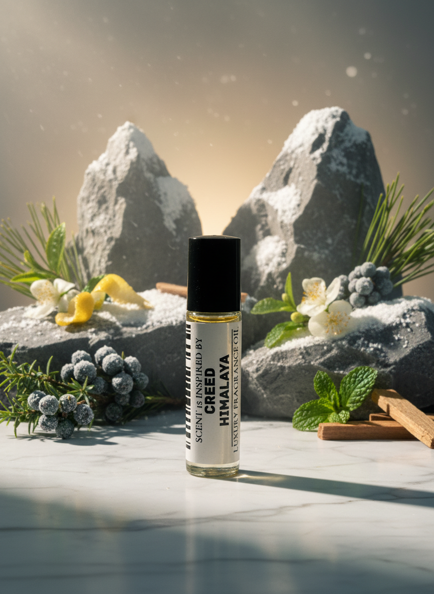 Creed Himalaya Type – Luxury Perfume Oil – Crisp, Metallic, and Mountain-Fresh Masculinity