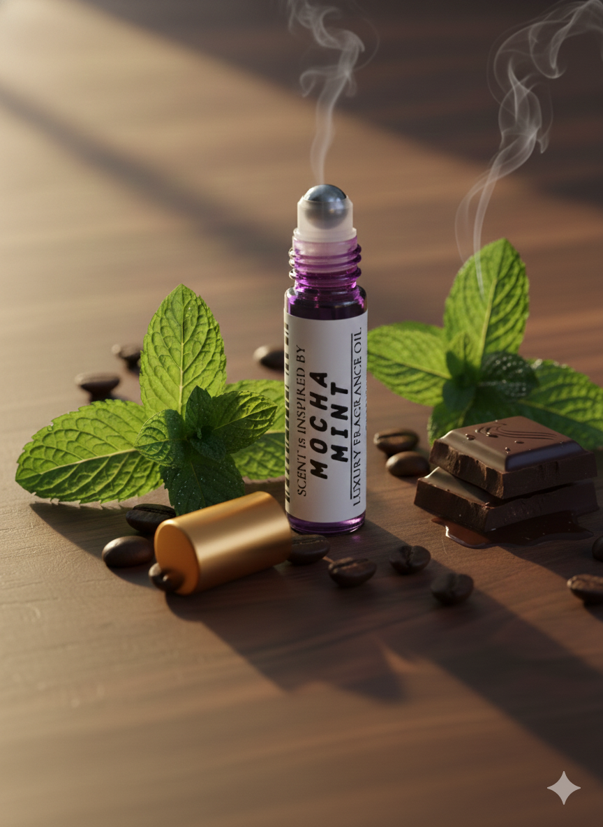 Mocha Mint Perfume Oil - 10ml Cozy Coffee & Fresh Mint Elixir