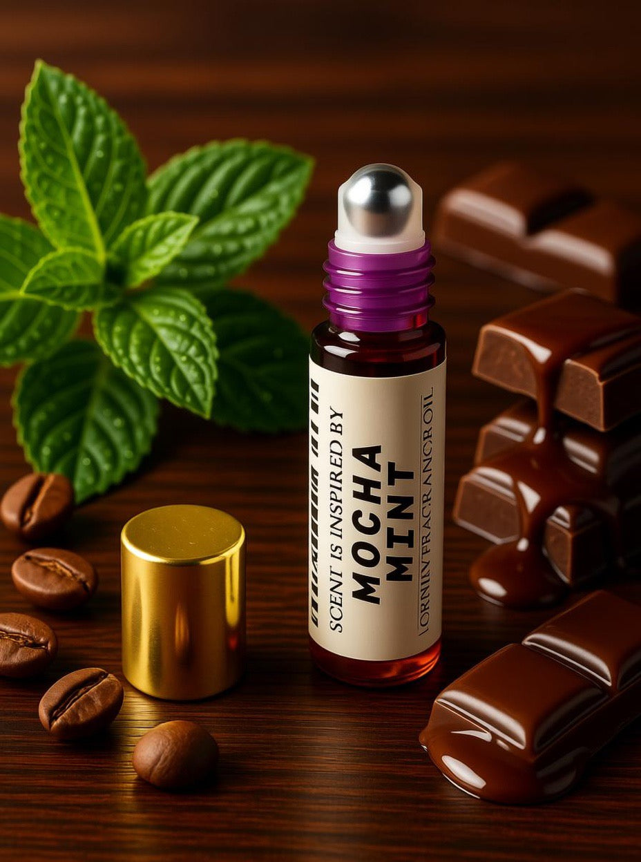 Mocha Mint Perfume Oil - 10ml Cozy Coffee & Fresh Mint Elixir