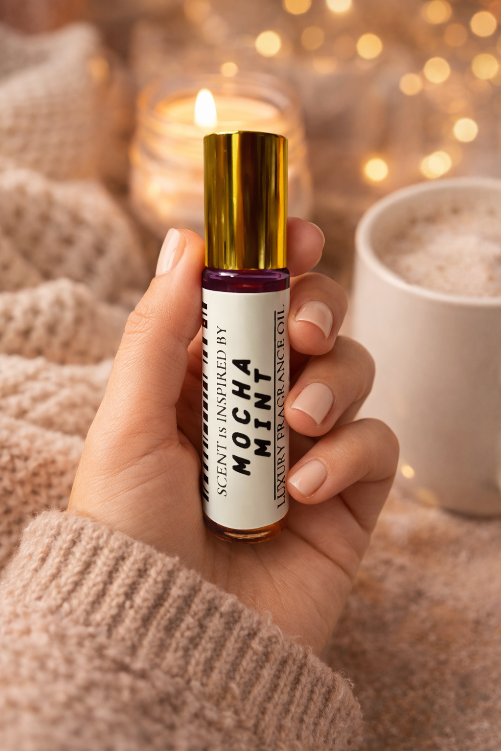 Mocha Mint Perfume Oil - 10ml Cozy Coffee & Fresh Mint Elixir