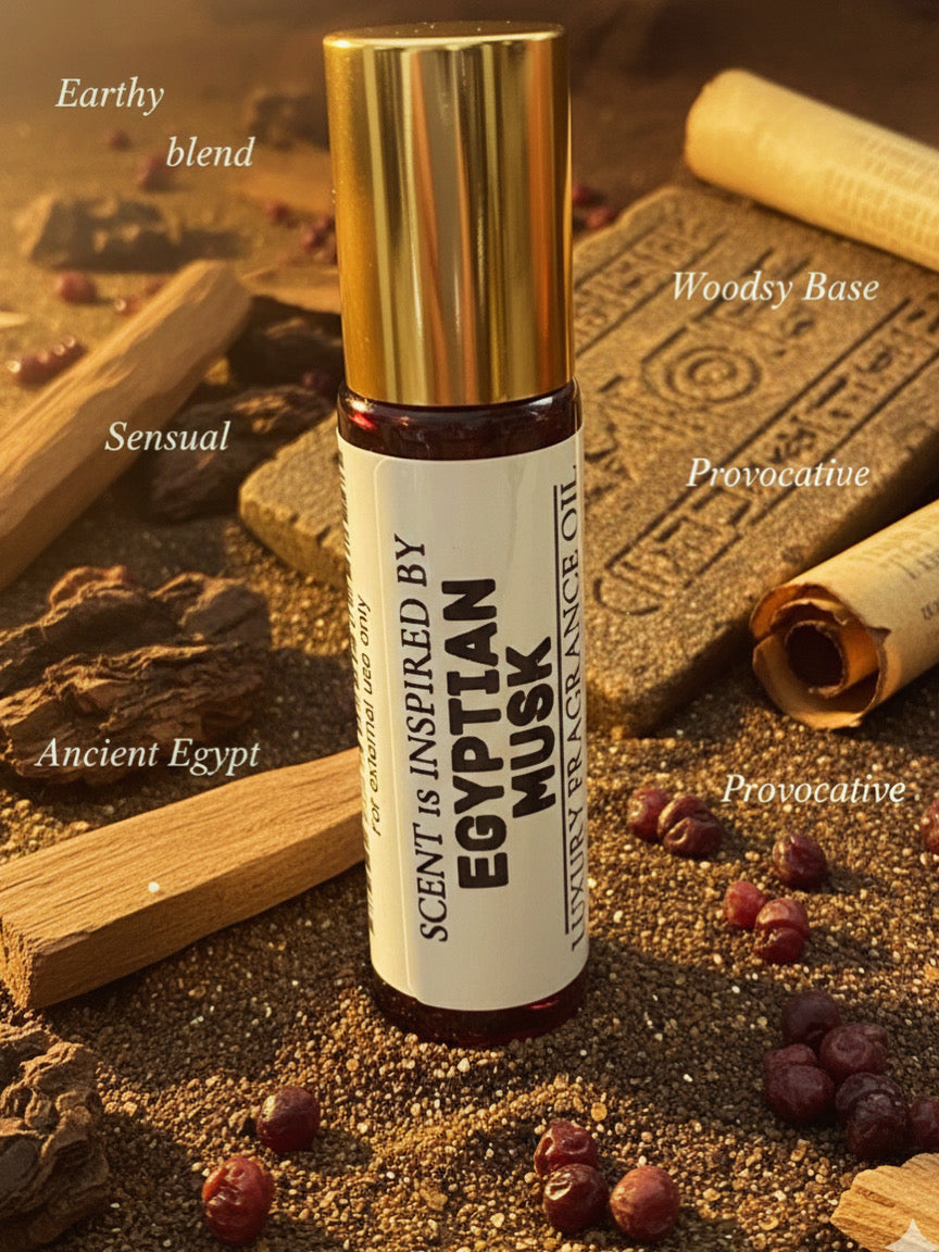 Egyptian Musk 10ml Fragrance Oil Roll On Earthy Woodsy sensual Musk Scent