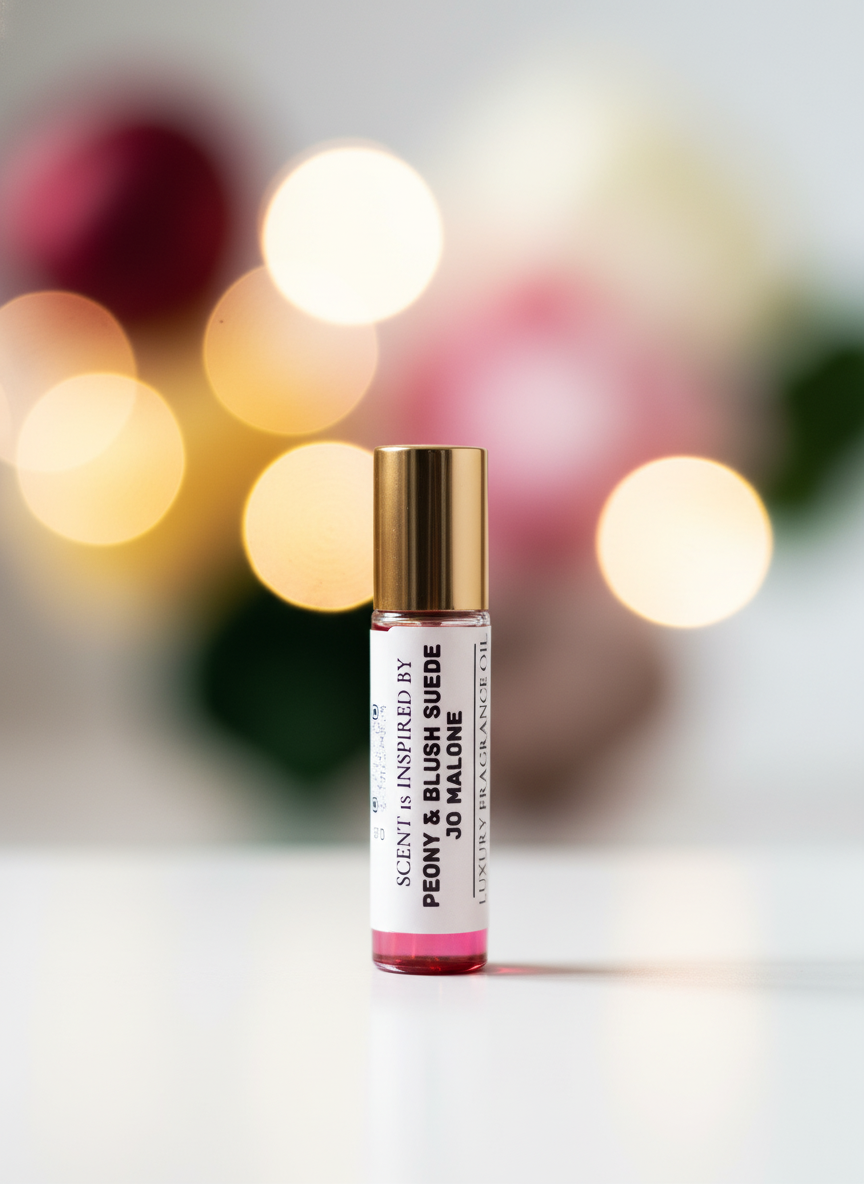 Peony and Blush Suede – Soft Florals with Luxurious Warmth Velvety Floral Elegance Perfume Oil For Her – Roll-On