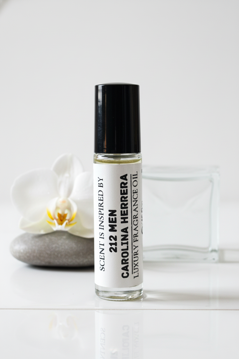 212 Men Carolina Herrera Type – Fresh Green Aromatic Perfume Oil For Him – 10ml