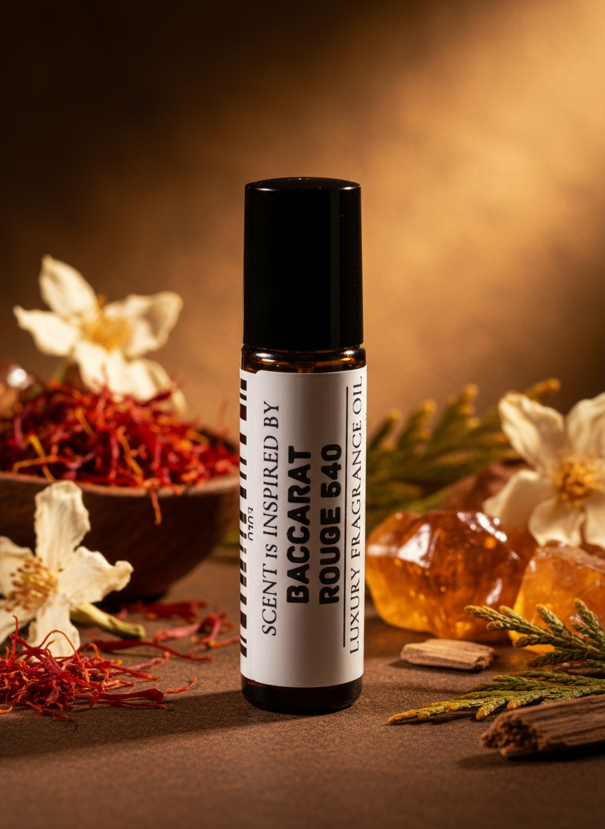 Baccarat Rouge 540 Type – Luxury Perfume Oil – Airy, Ambered, and Luminously Addictive