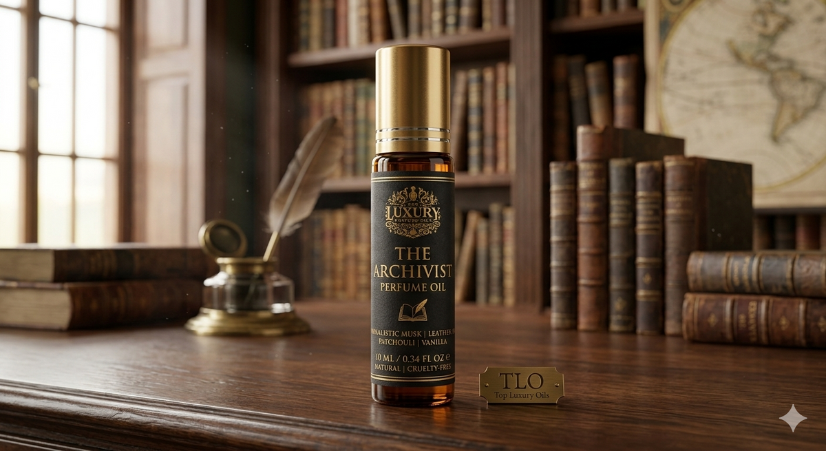The Archivist Leather & Patchouli Perfume Oil – 10 mL Roll-On