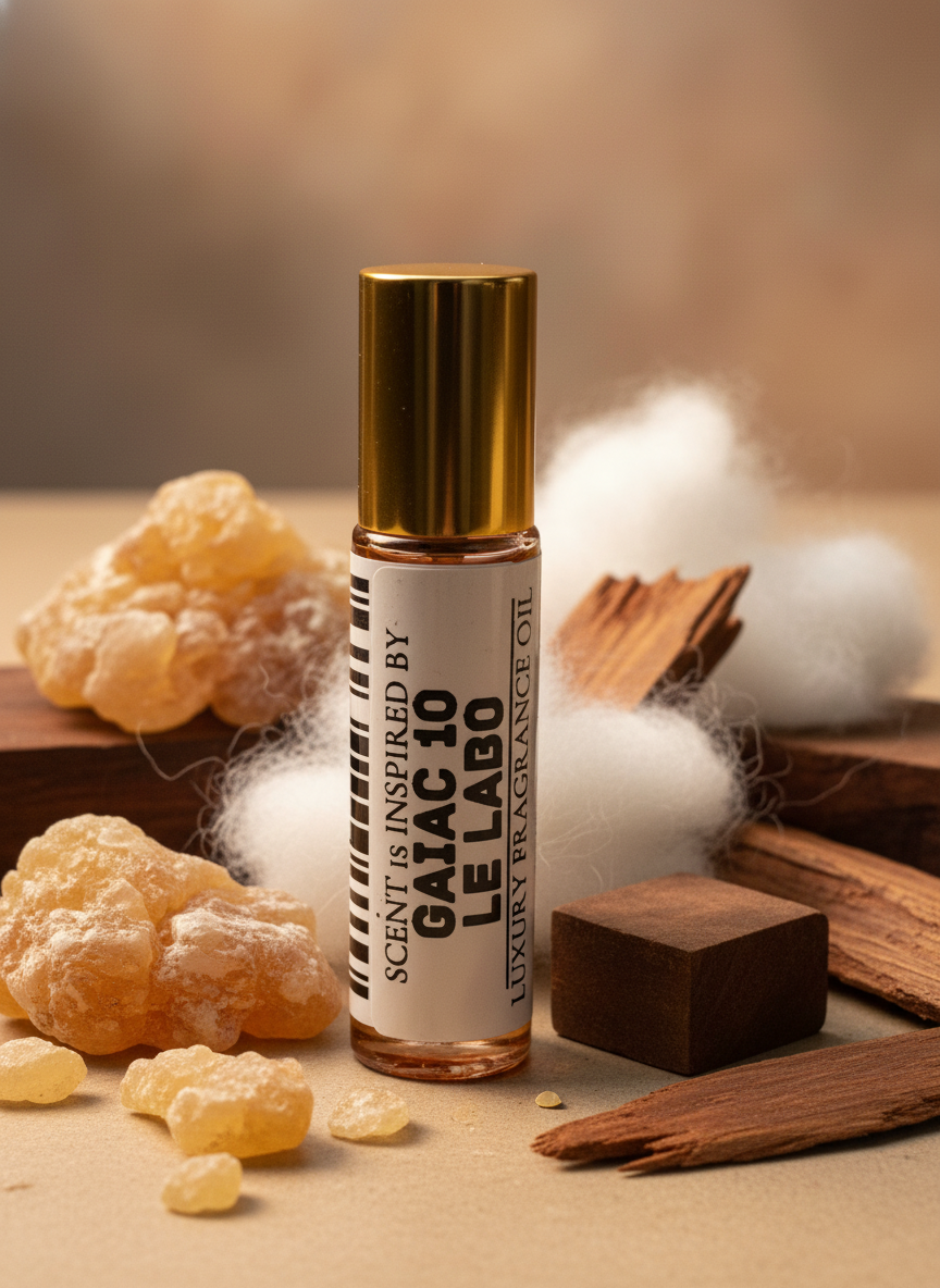 GAIAC 10 Type – Luxury Perfume Oil – Minimalist Woody Incense – Unisex – 10ml Roll-On