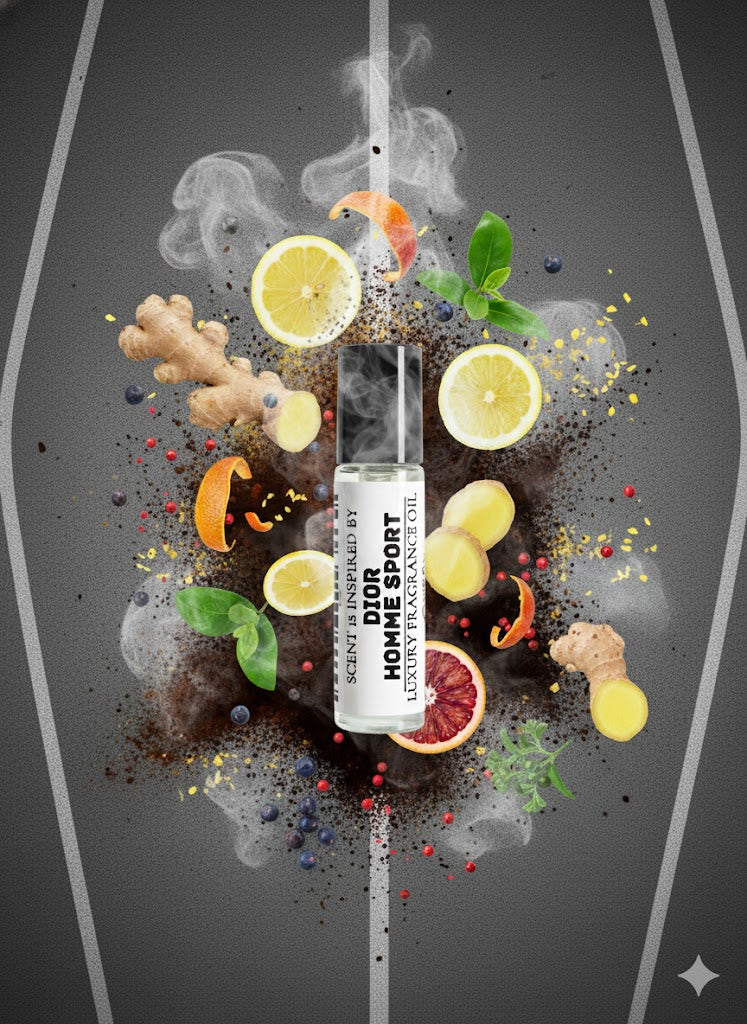 Dior Homme Sport Type – Fresh Citrus & Woody Spice Perfume Oil For Him – 10ml