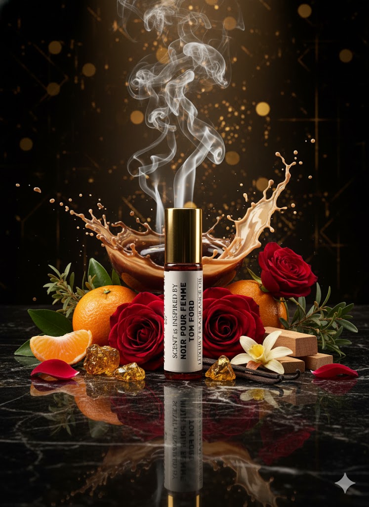 Noir Pour Femme Type – Luxury Perfume Oil – Warm, Sweet, and Seductively Elegant
