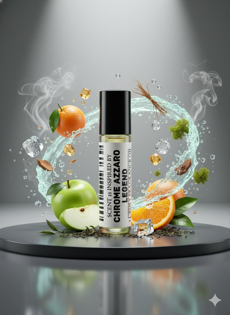 Chrome Azzaro Legend Type – Luxury Perfume Oil – Fresh, Clean, and Radiantly Masculine